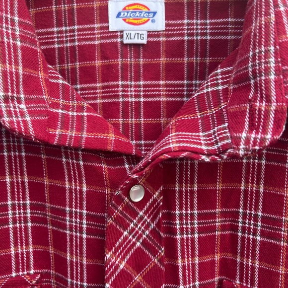 NWOT - Dickies Flannel Western Cowboy Long Sleeve Button Down Shirt - Picture 5 of 9